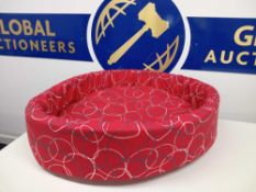 Rrp £50 Each 90 X 75 X 19 Cm Red Oval Designer Pet Beds