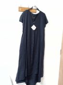 RRP £79 John Lewis Eliptical Hem Navy Dress Size 8