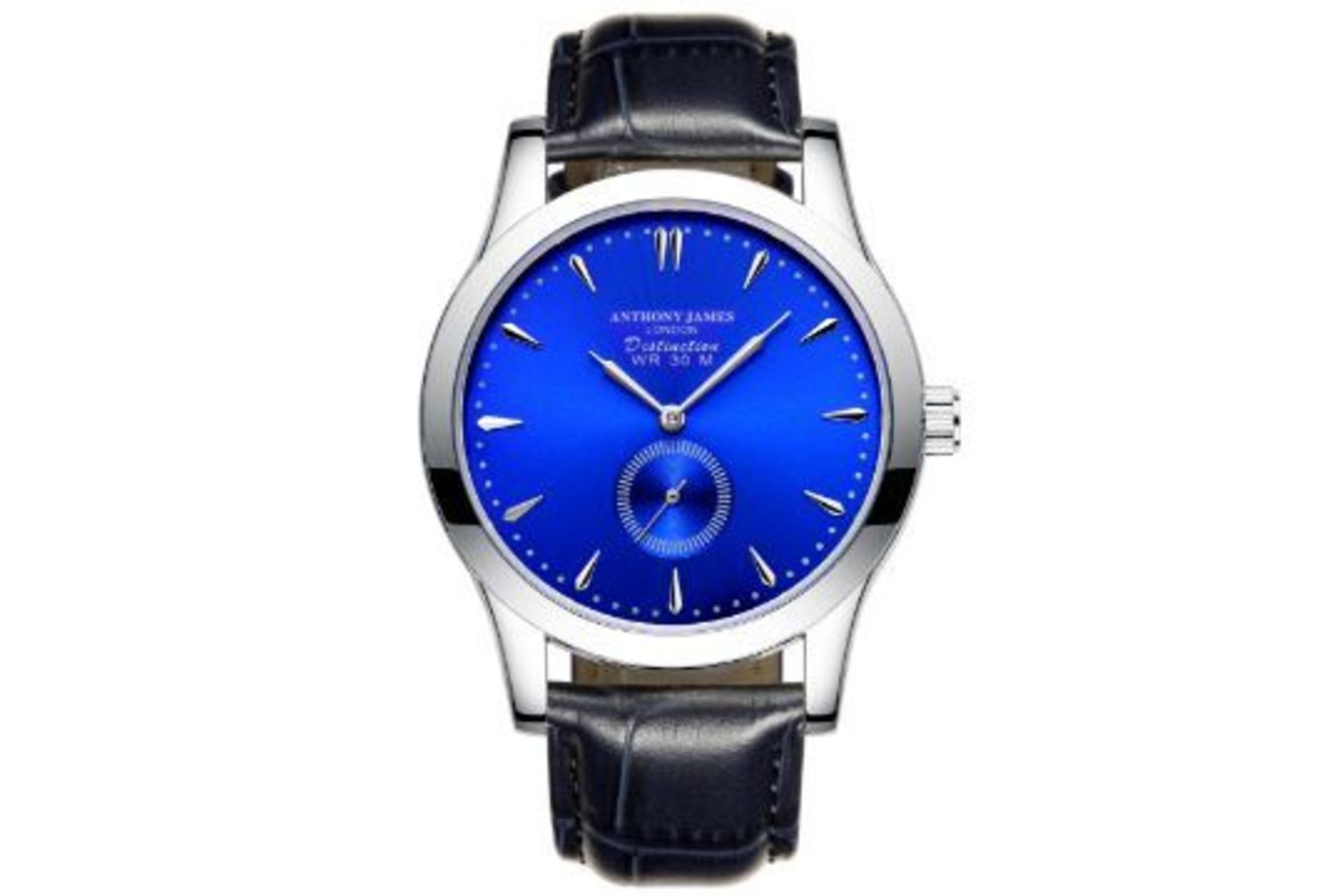 RRP £200 Bohemian Blue Dial Watch Complemented By Steel Teardrop Indices & Smokey Blue High Grade