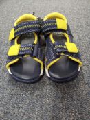 Boys John Lewis Sandals Size 4 Blue & Yellow (1493378)(Appraisals Available Upon Request) (