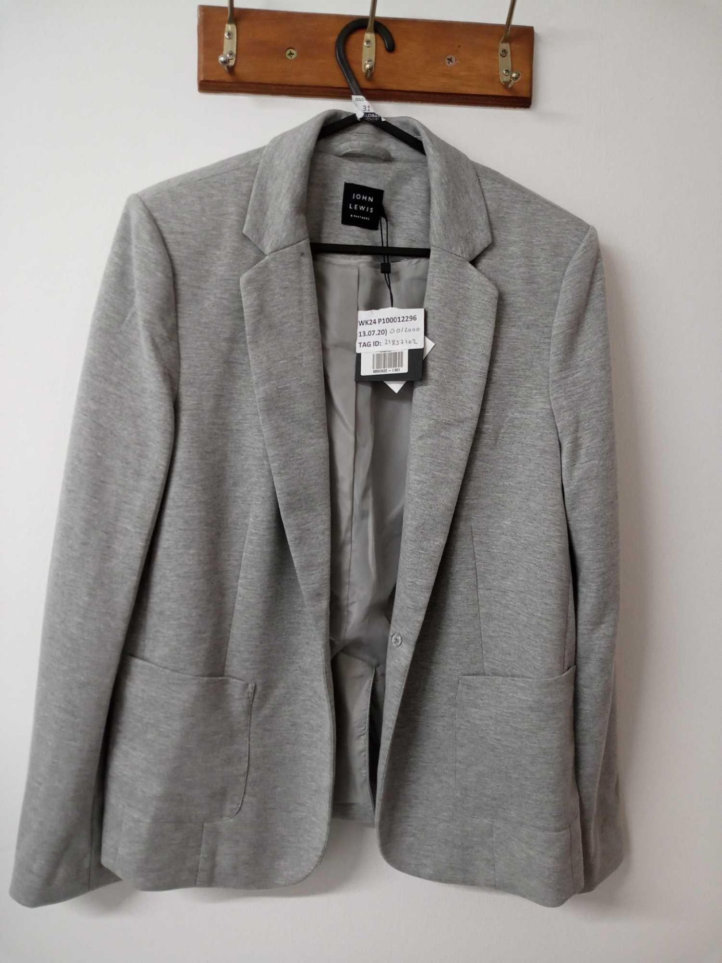 RRP £69 John Lewis Jersey Jacket in Grey Size 10