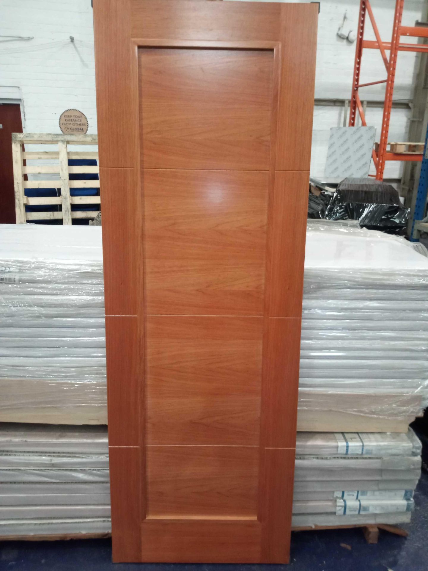 Rrp £4200 Brand New 4 Panel Solid Cherry Hardwood Doors