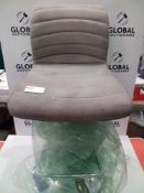 RRP £90 Grey Fabric Designer Bar Stool