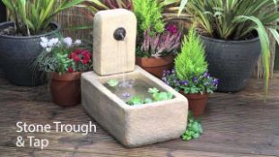 Rrp £300 Boxed Liberty Stone Through And Tap Garden Feature