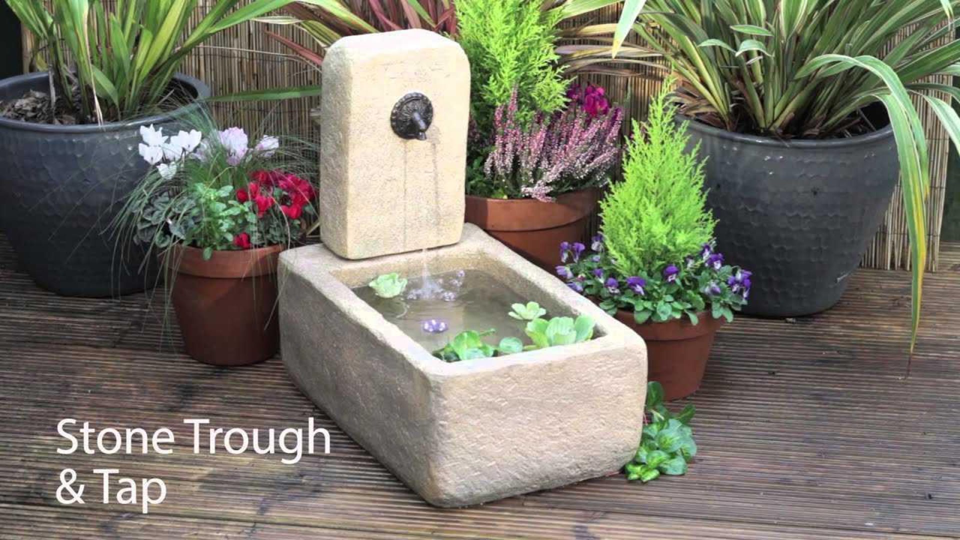 Rrp £300 Boxed Liberty Stone Through And Tap Garden Feature