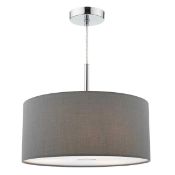 Combined Rrp £100 Boxed Ronda 40Cm 3 Light Pendant With Grey Diffuser