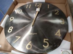 RRP £80 Stainless Steel And Gold London Company Wall Clock