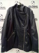 Combined RRP £90 Lot To Contain 3 Illusion Panel Leather Jackets
