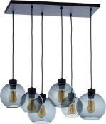 RRP £220 Boxed Tomasz Krywult Marco Brown 6 Light Ceiling Light