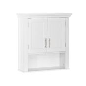 Rrp £120 Boxed Somerset 2 Door Wall Cabinet In White