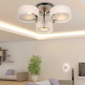 Rrp £120 Boxed Homcom Designer 3 Light Ceiling Light