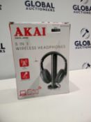 RRP £30 Akai 5 In 1 Wireless Headphones