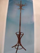 RRP £85 Boxed Wooden Designer 12 Hook Coat Stand