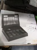 Rrp £150 Boxed Viners 44 Piece Premium Wooden Canteen Set