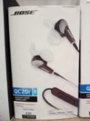 Rrp £120 Boxed Bose Acoustic Noise Cancelling Qc20I Earphones