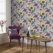 Combined RRP £165 Lot To Contain 3 Arthouse Summer Garden Wallpaper
