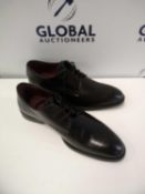 Rrp £120 John Lewis And Partners Zurich Plain Derby Size 7 Black Leather Shoes