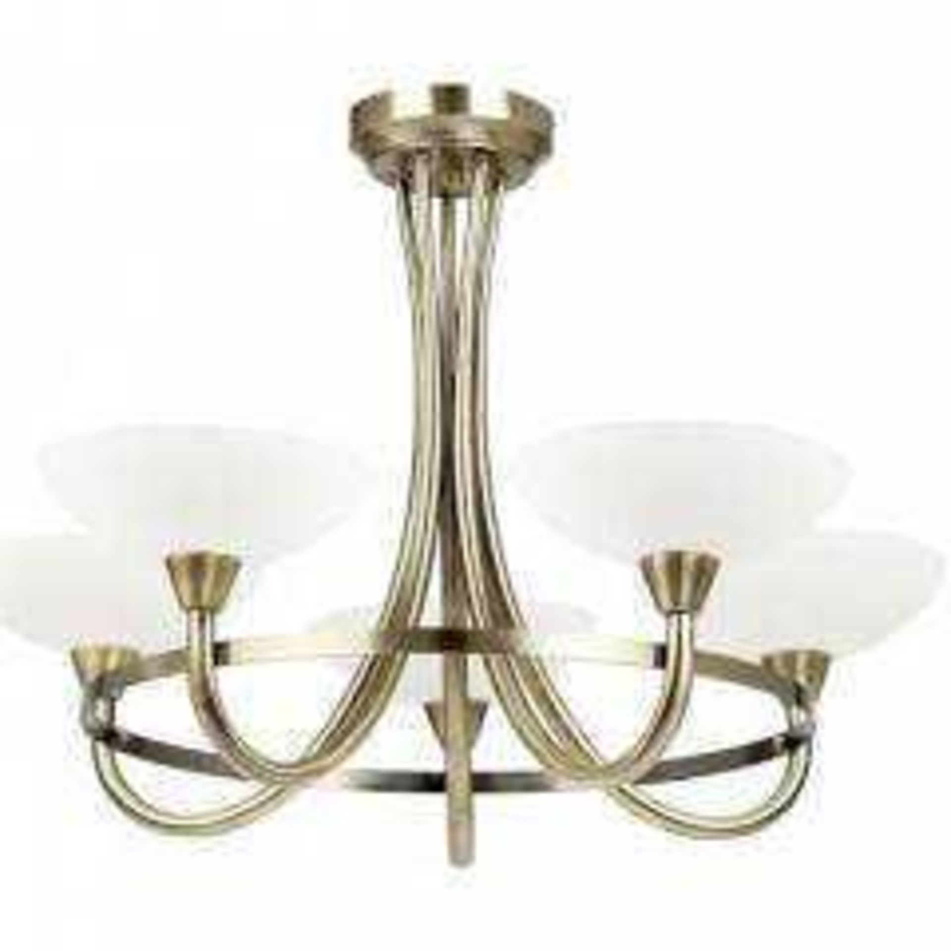 Rrp £80 Boxed Endon Cagney 5 Light Semi Flush Light