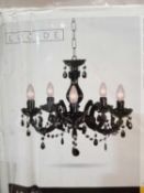 Rrp £100 Boxed Lucide Arabesque Ceiling Light In Black