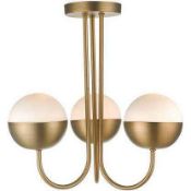 Rrp £80 Boxed Dar Lighting Andre 3Light Ceiling Light