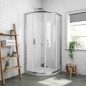 Rrp £180 Liquid 900Mm Quadrant Clean Plus Double Side Chrome Finish Shower Door (H1950)