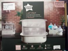 Rrp £55 Boxed Tommee Tippee Supersteam Advanced Electric Steam Steriliser