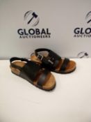 Rrp £60 Boxed Liberty Black Size 4 Sandals