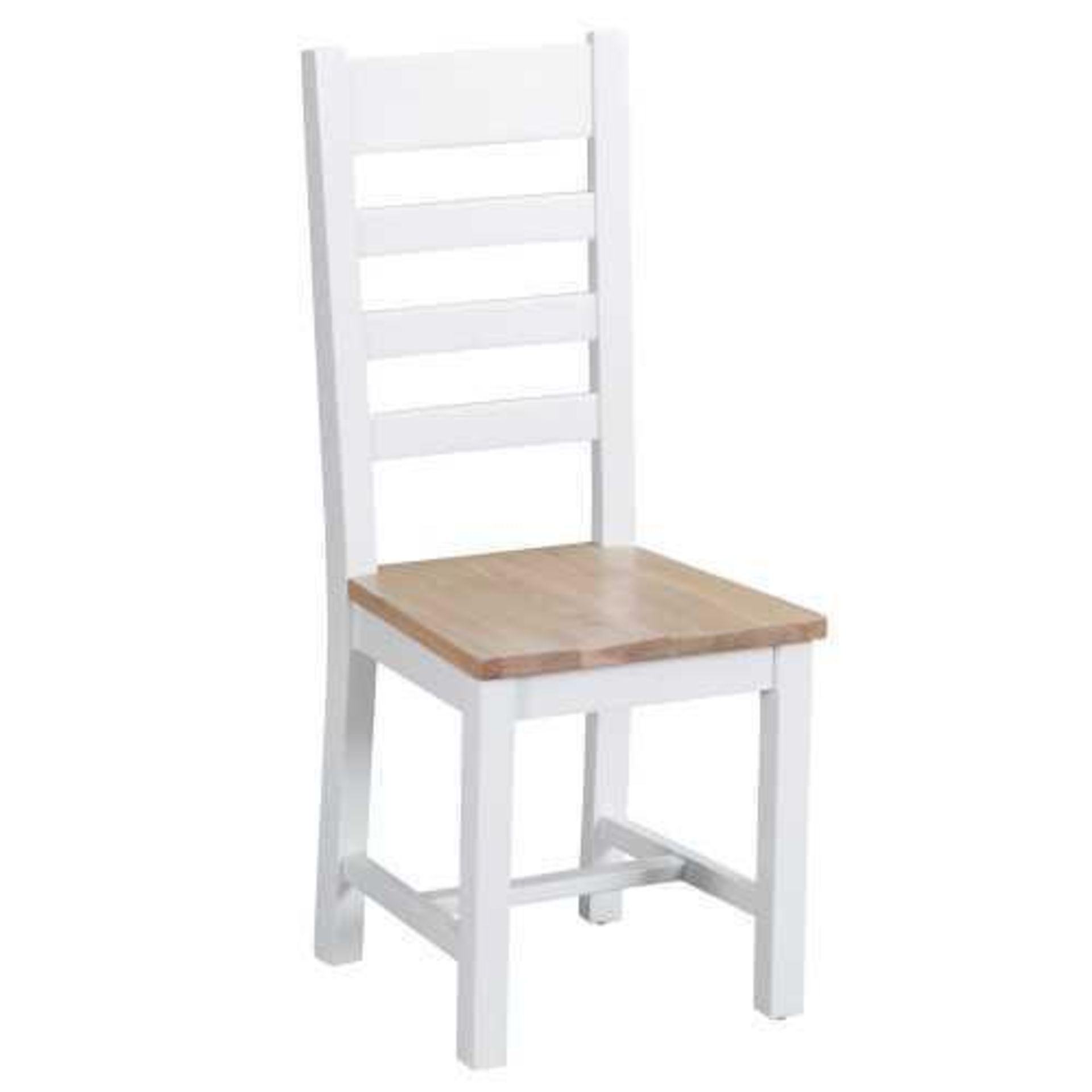 RRP £215 Boxed K British Design Ladder Back Wooden Designer Dining Chair In Grey (19567)