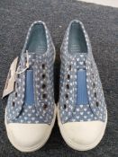 RRP £20 John Lewis Childrens Pumps Blue With Hearts (1588558)