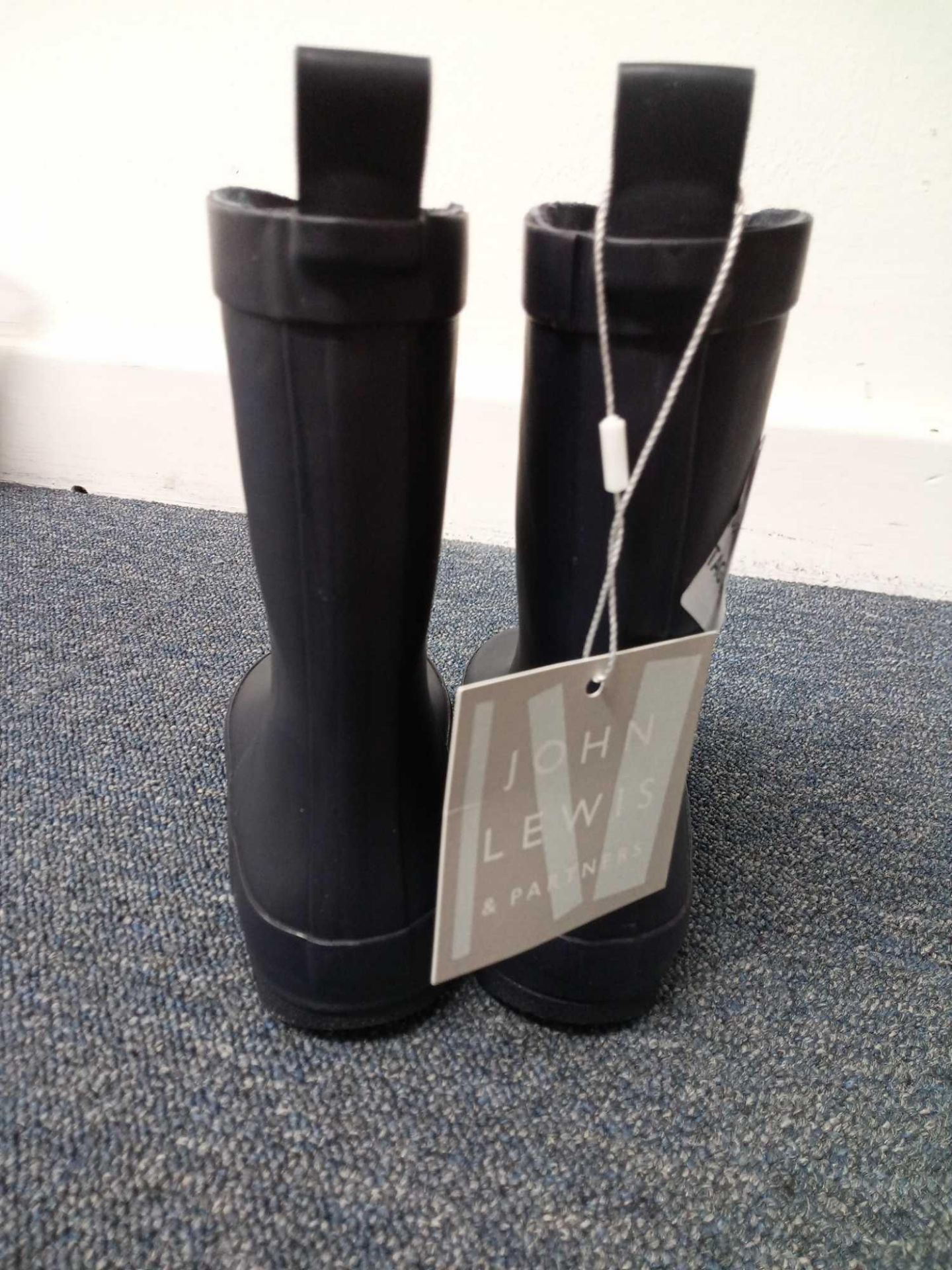 RRP £10 John Lewis Childrens Navy Wellington Boots Size 7 (53005403) - Image 3 of 3