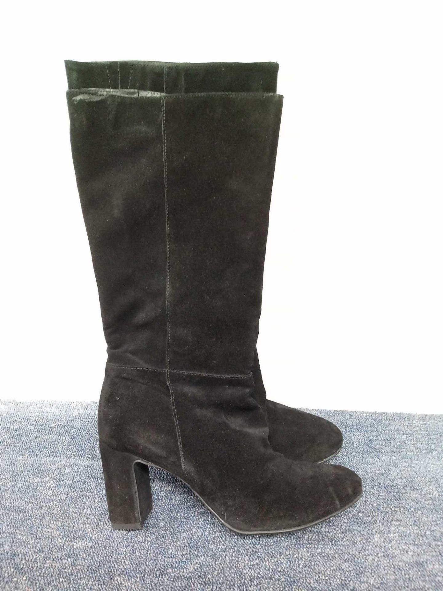 RRP £85 John Lewis Black Suede October Boots Size 6 (00095215)