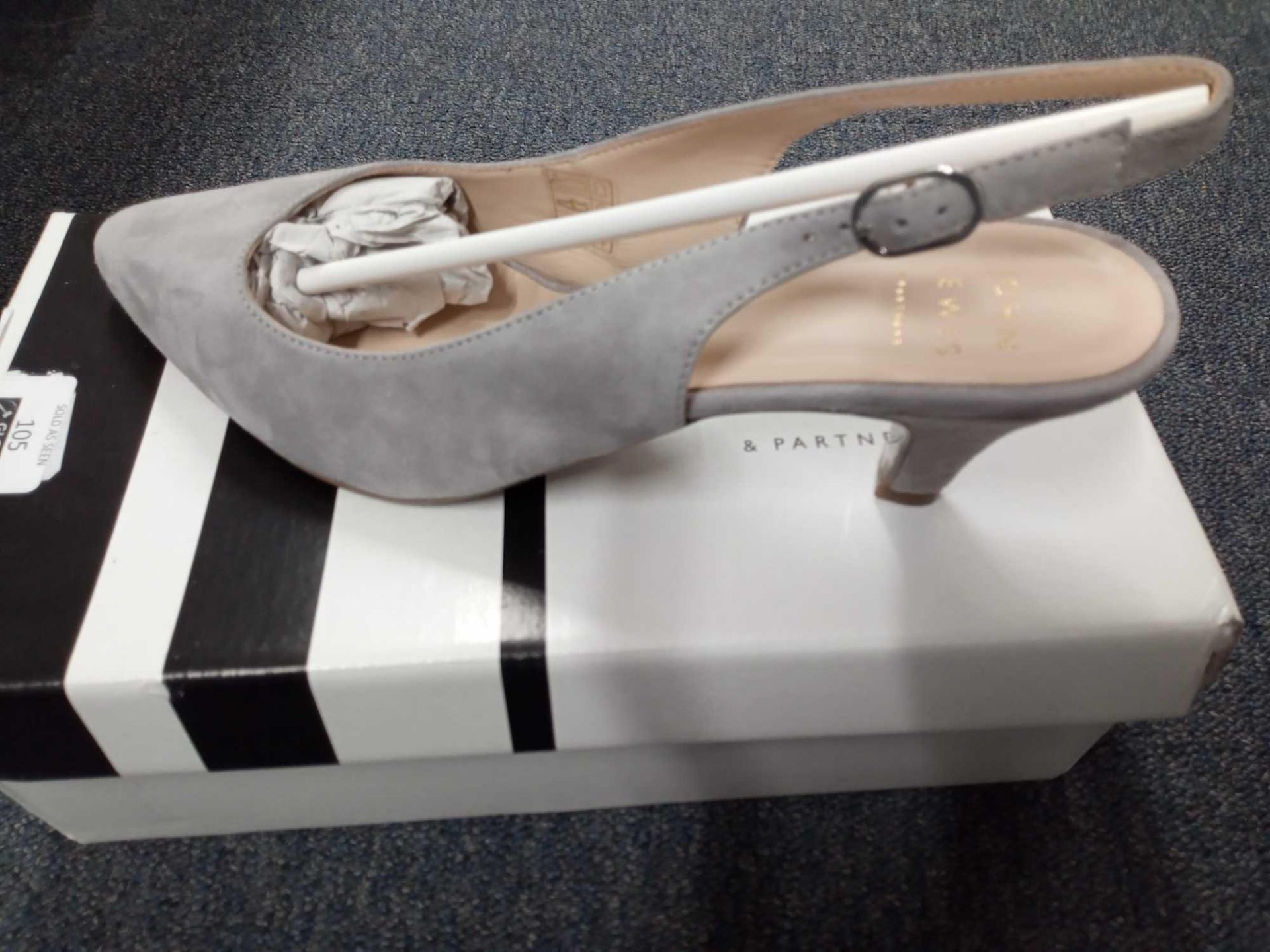 Ladies John Lewis Grace Grey Sling Back Shoes (1374165)(Appraisals Available Upon Request) (Pictures - Image 2 of 3