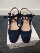 RRP £89 John Lewis Carenza Navy Suede Slingback Court Shoes Size 5 (14255953)