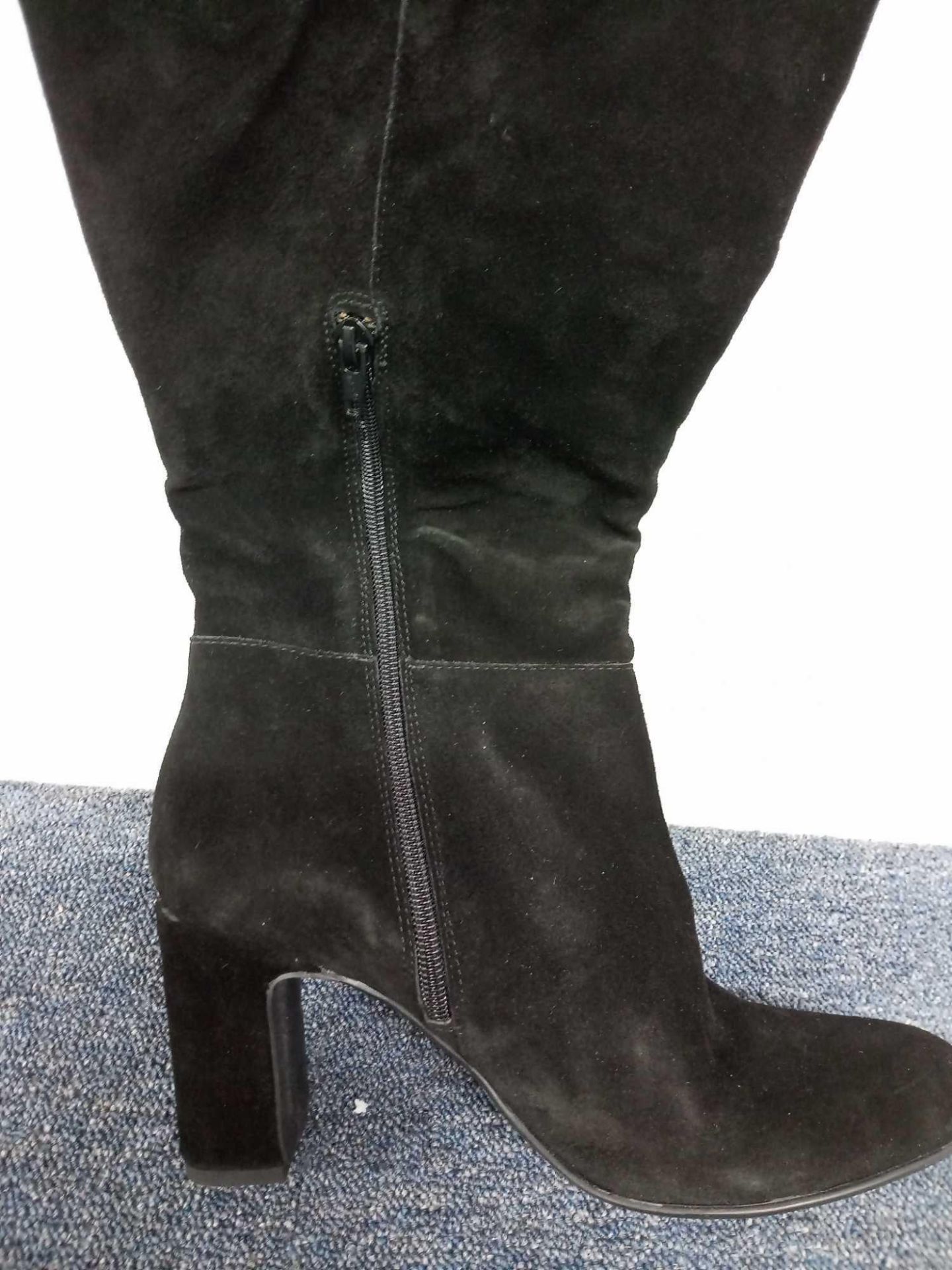 RRP £85 John Lewis Black Suede October Boots Size 6 (00095215) - Image 2 of 2
