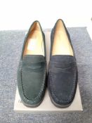 RRP £15 Ladies Blue Leather Loafers