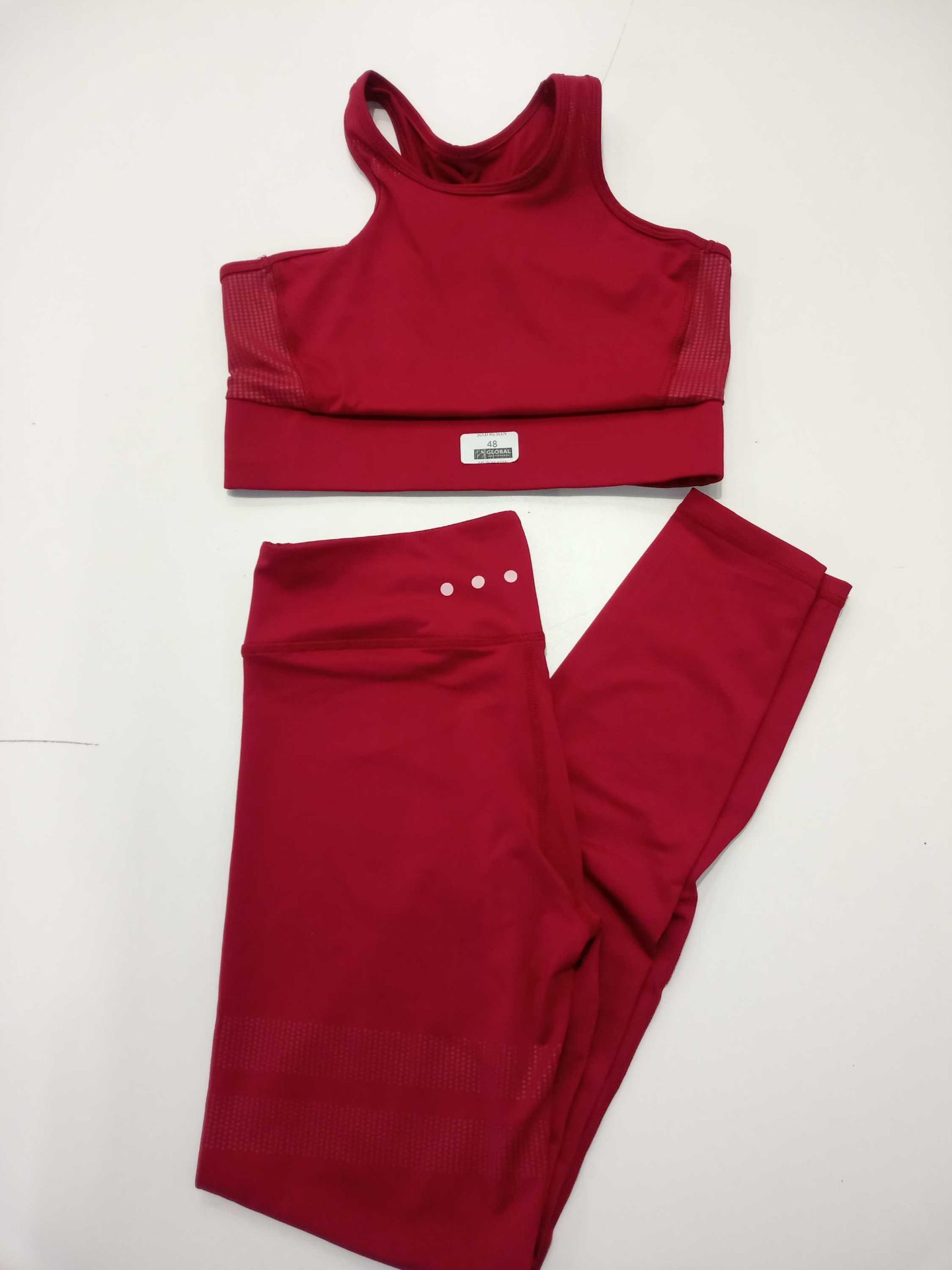 RRP £40 Ladies 2 Piece Burgundy Gym Set