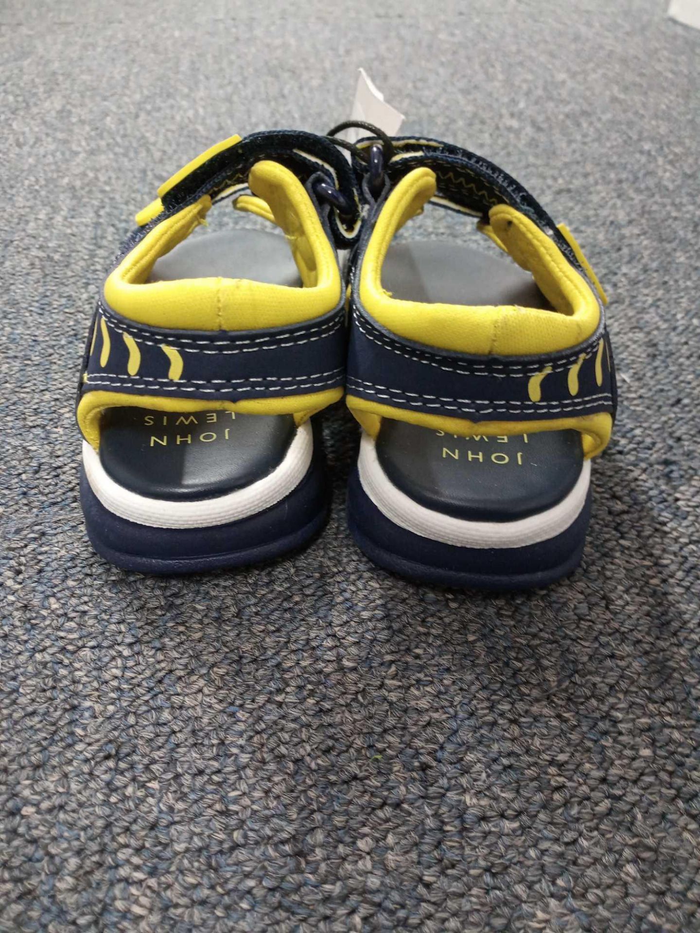 Boys John Lewis Sandals Size 4 Blue & Yellow (1493378)(Appraisals Available Upon Request) (Pictures - Image 3 of 3