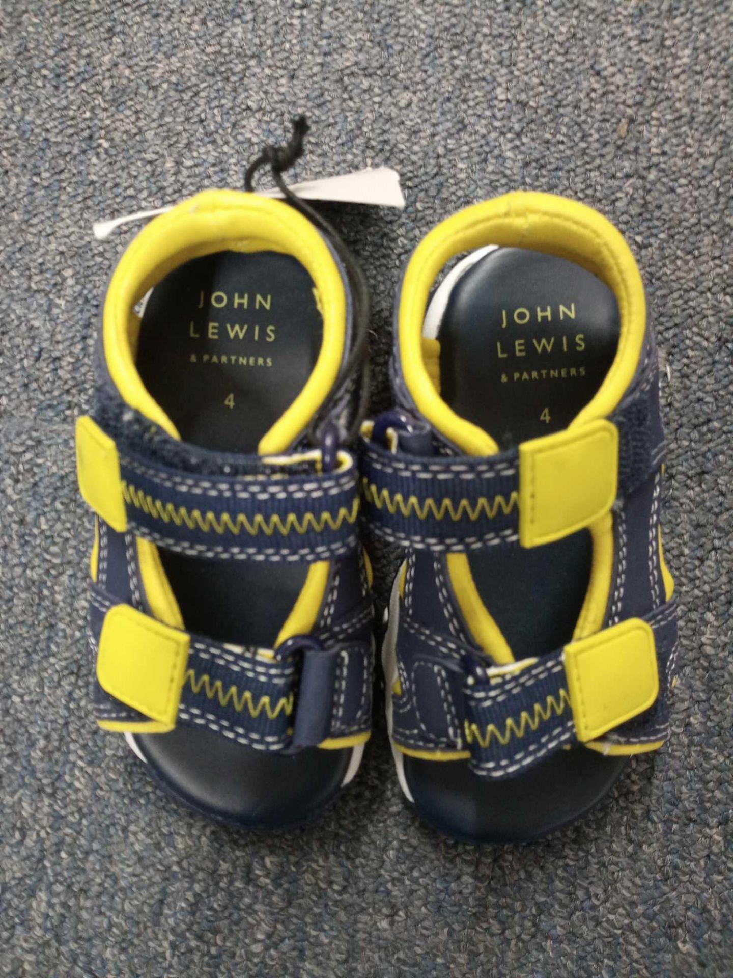 Boys John Lewis Sandals Size 4 Blue & Yellow (1493378)(Appraisals Available Upon Request) (Pictures - Image 2 of 3