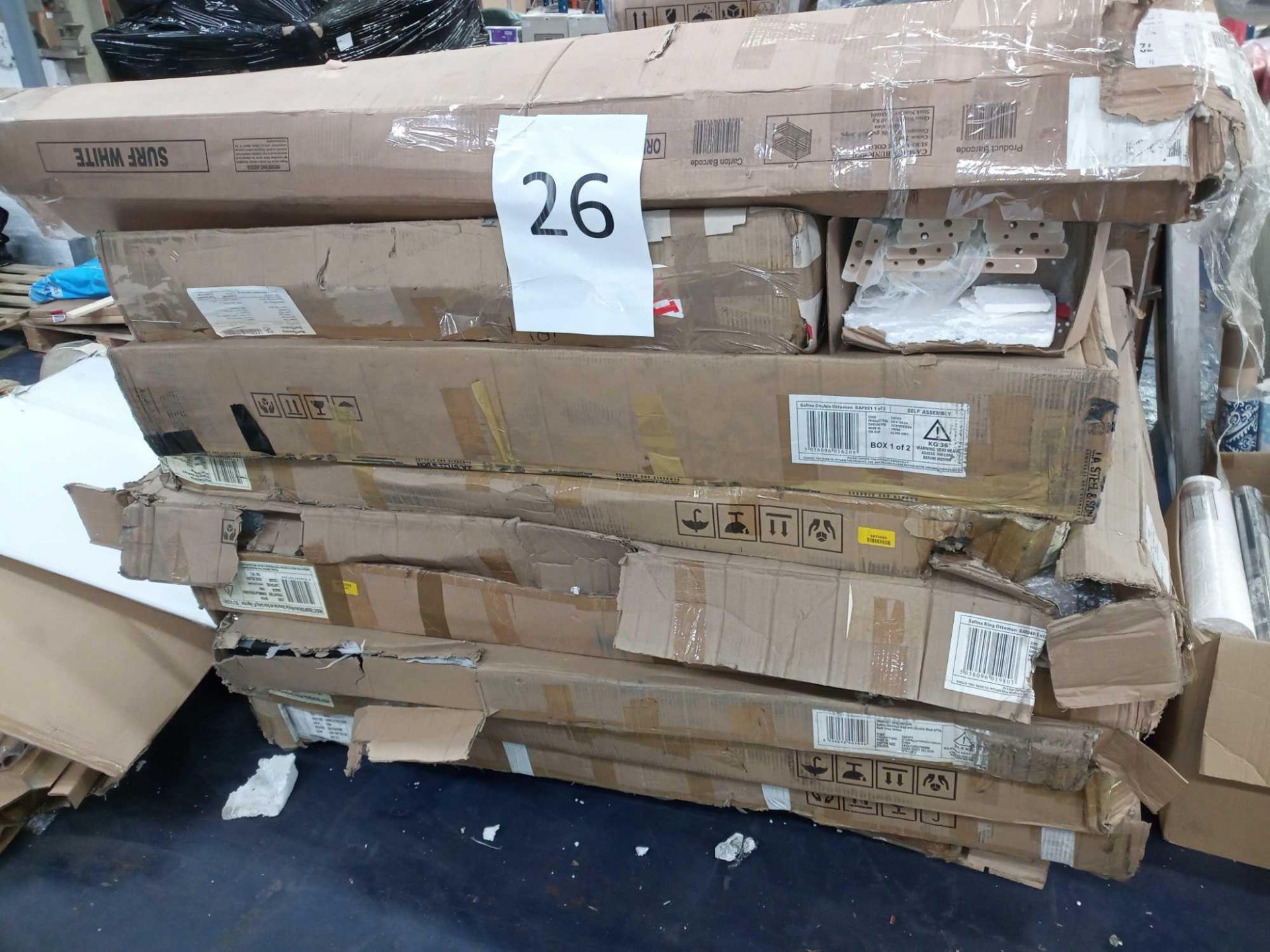 Pallet To Contain A Large Assortment Of Flat Pack Furniture Part Lots