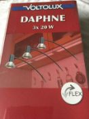 RRP £120 Brand New Packs Of 3 Voltolux Daphne 20W Lights