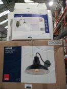 Combined Rrp £80 Lot To Contain 2 Assorted Boxe Wall Lights