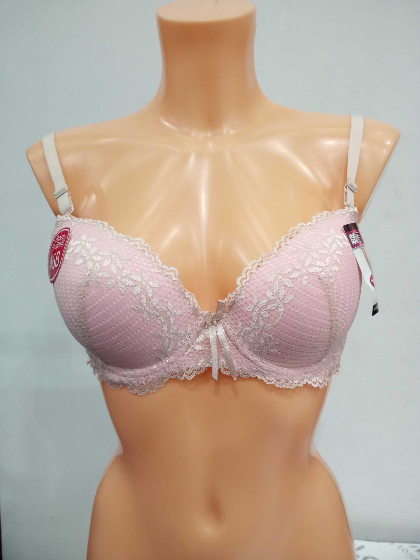 RRP £90 A 6 Pack Of Hana Designer Bras In Cream And Pink