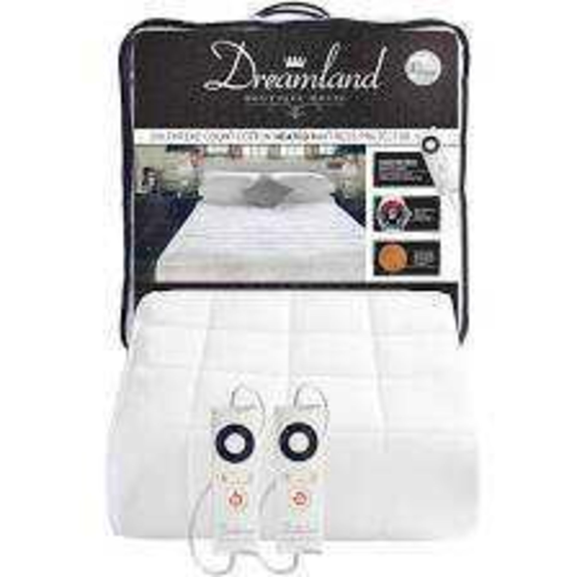 Rrp £95 Bagged Dreamland Intelliheat Electrically Heated Boutique Hotel Collection 200 Thread Count