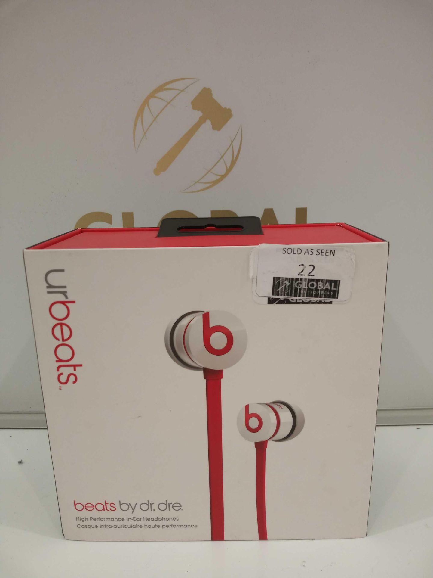 Rrp £85 Boxed Urbeats Beats By Dr Dre In White/Red Earphones