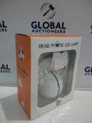 RRP £120 Lot To Contain 12 Pairs Of Lamp White Headphones