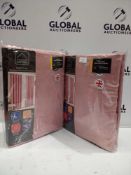 Combined RRP £80 Lot To Contain 2 Sets Of Enhanced Living Vogue Blush Thermal Curtains