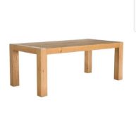 RRP £699, Sourced From Harveys, Lindos Large Oak Dining Table.