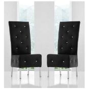 RRP £320, Set Of 4 Asam Black Dining Chairs.