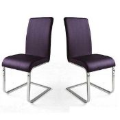 RRP £130, Boxed Pair Of Lotte Violet Dining Chairs.