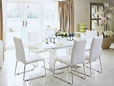 RRP £699, Nova High Gloss Extending Dining Table.